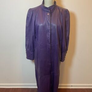 Chic Women's Purple Leather Jacket